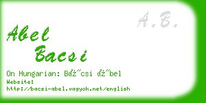 abel bacsi business card